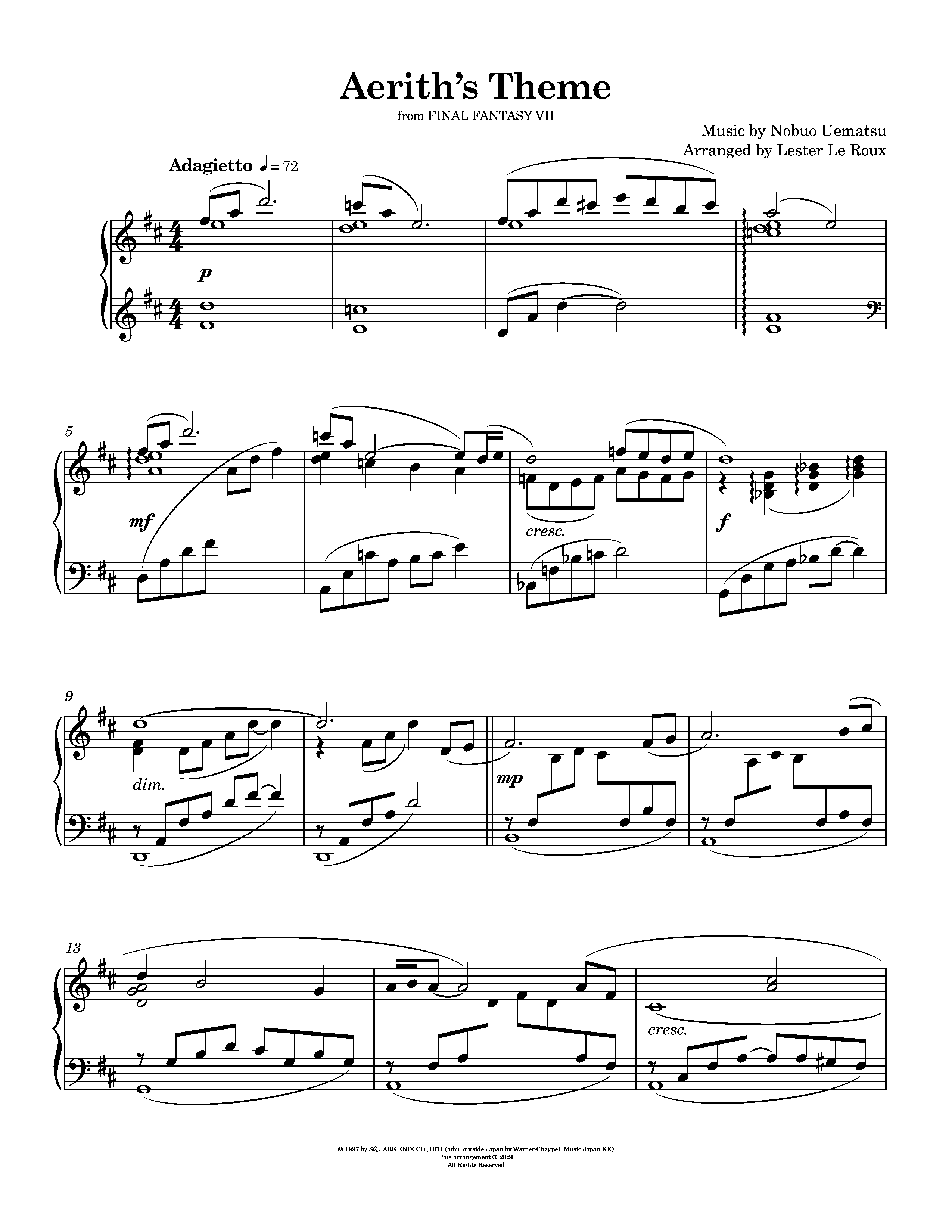 Aerith's Theme from Final Fantasy VII