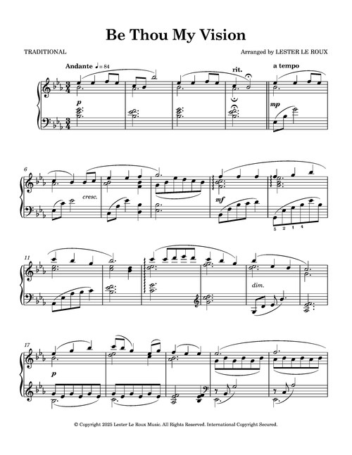 Be Thou My Vision - Intermediate