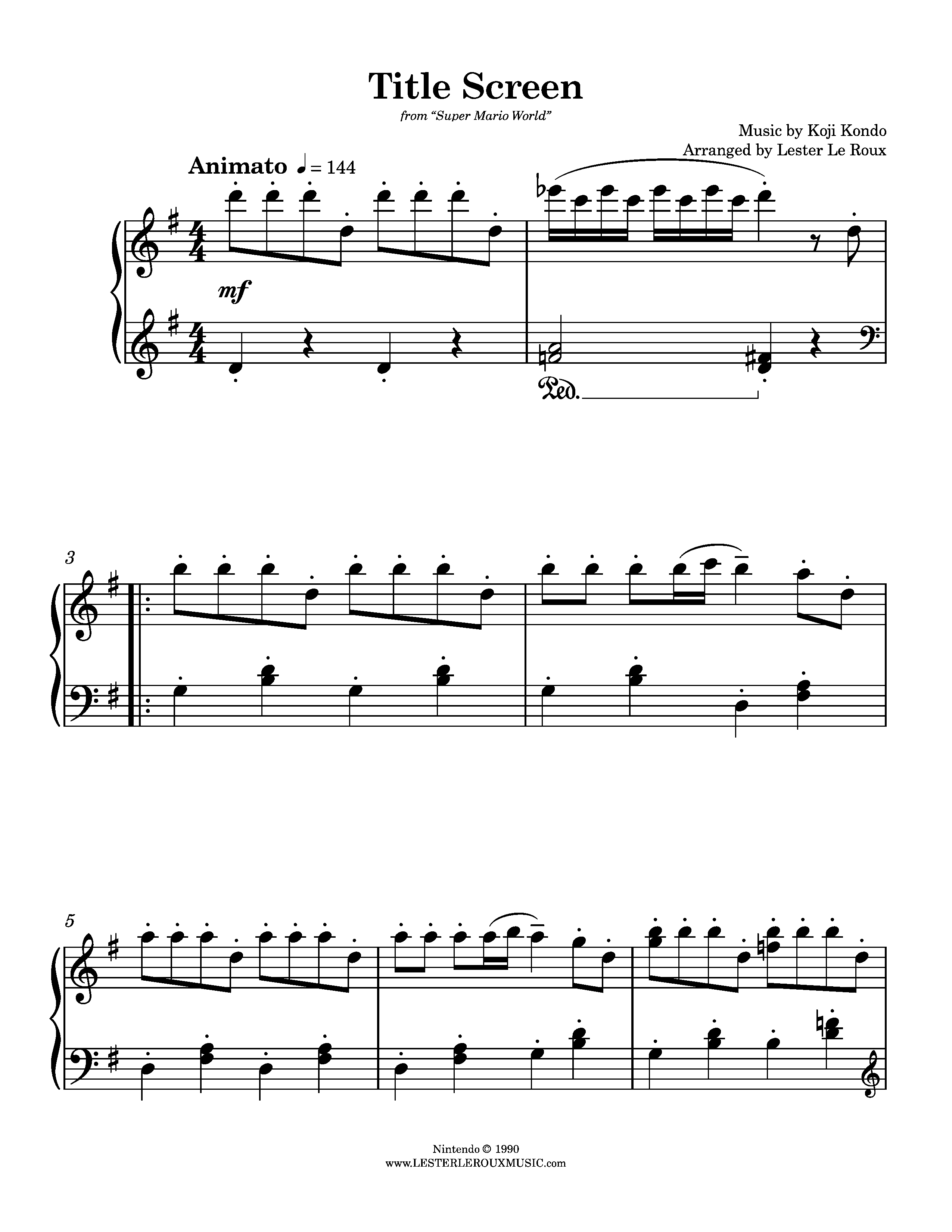 Super Mario World - Title Theme