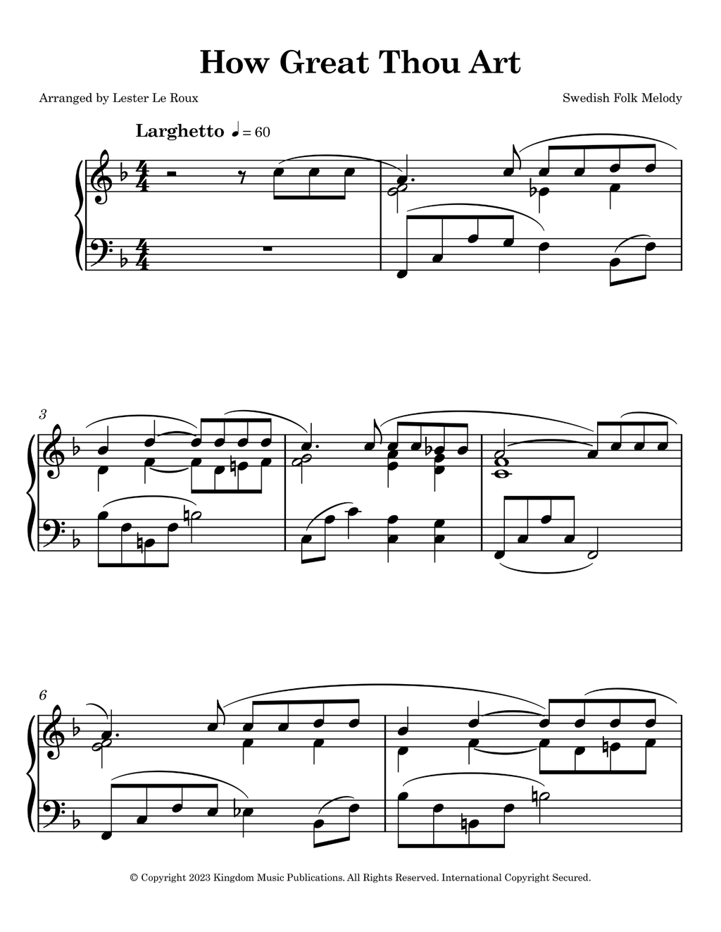 How Great Thou Art - Easy Piano