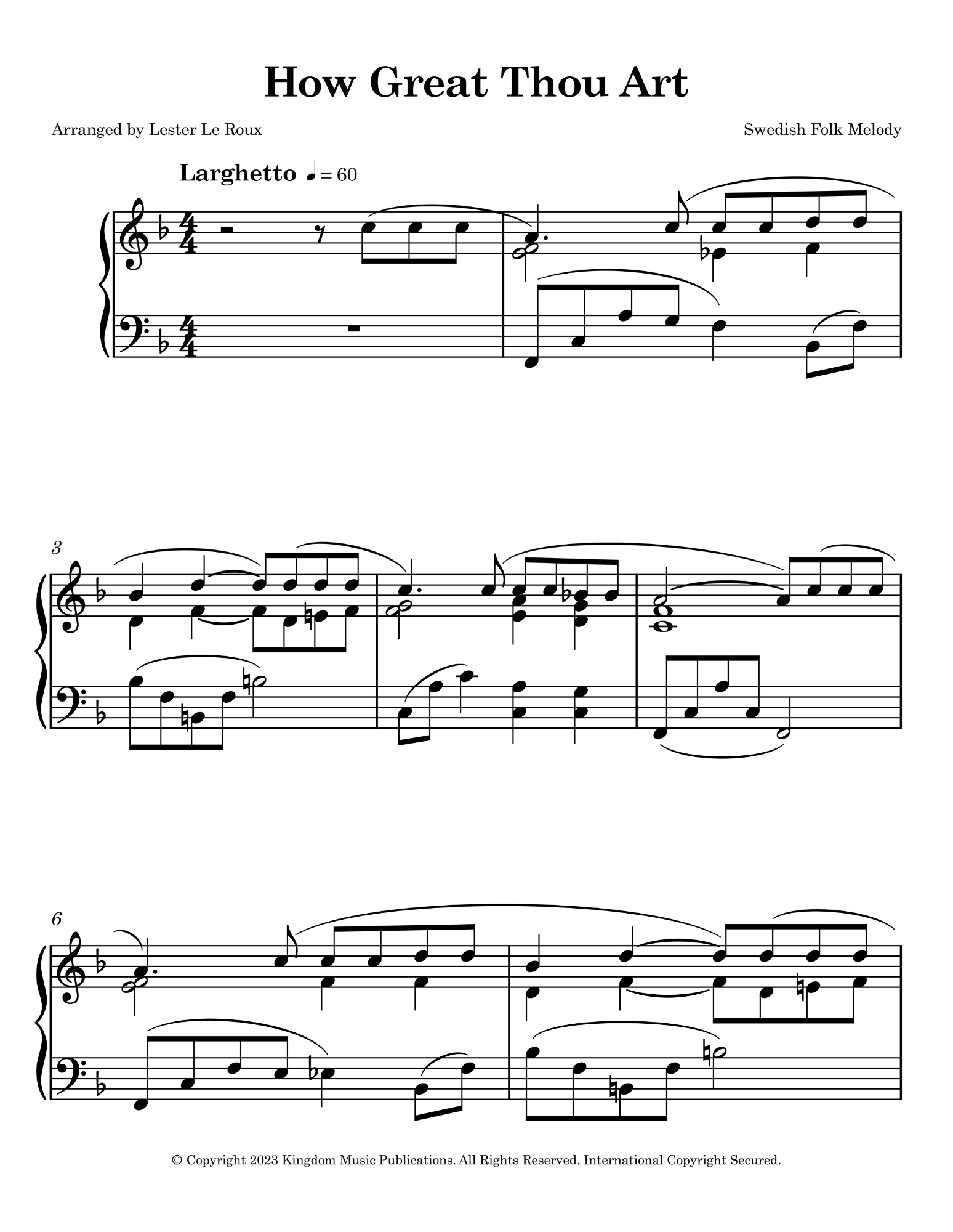 How Great Thou Art - Easy Piano