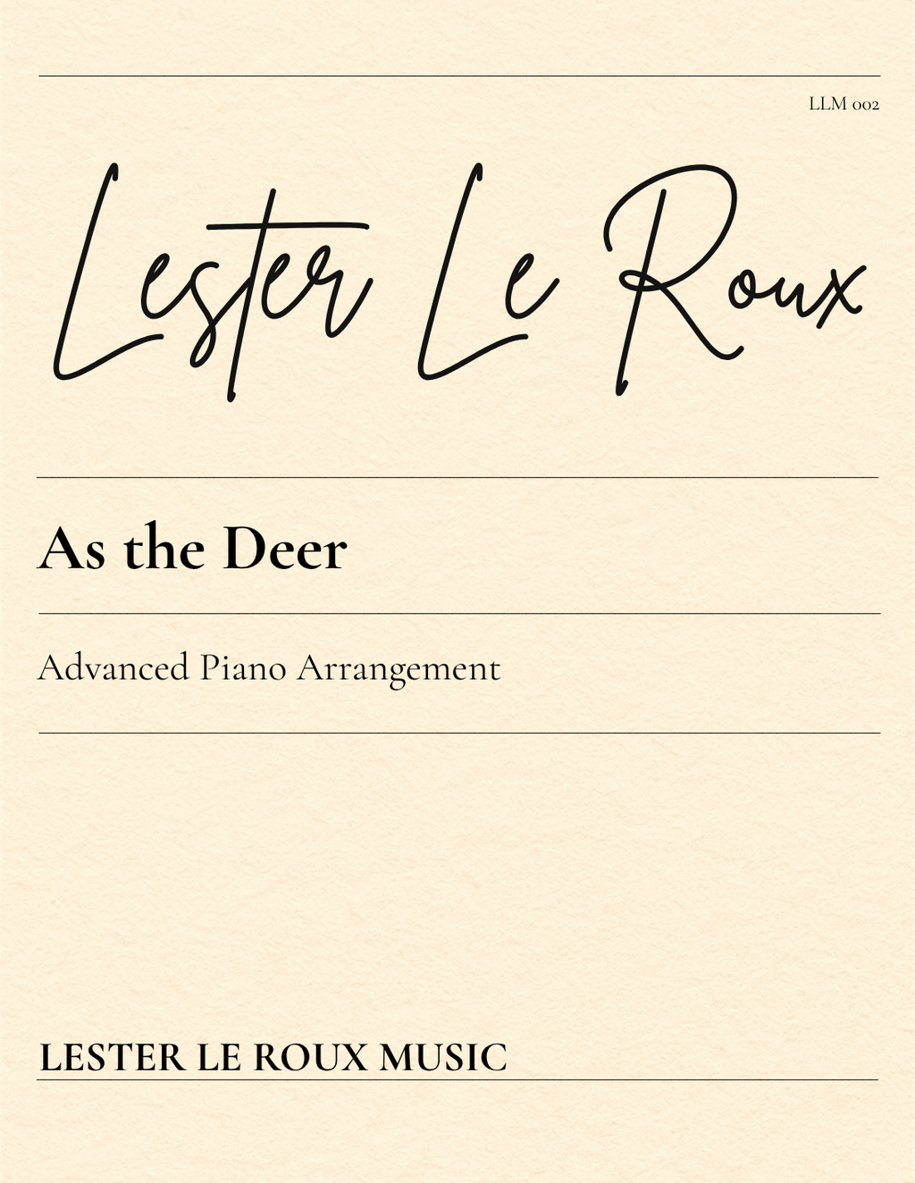 As the Deer - Advanced