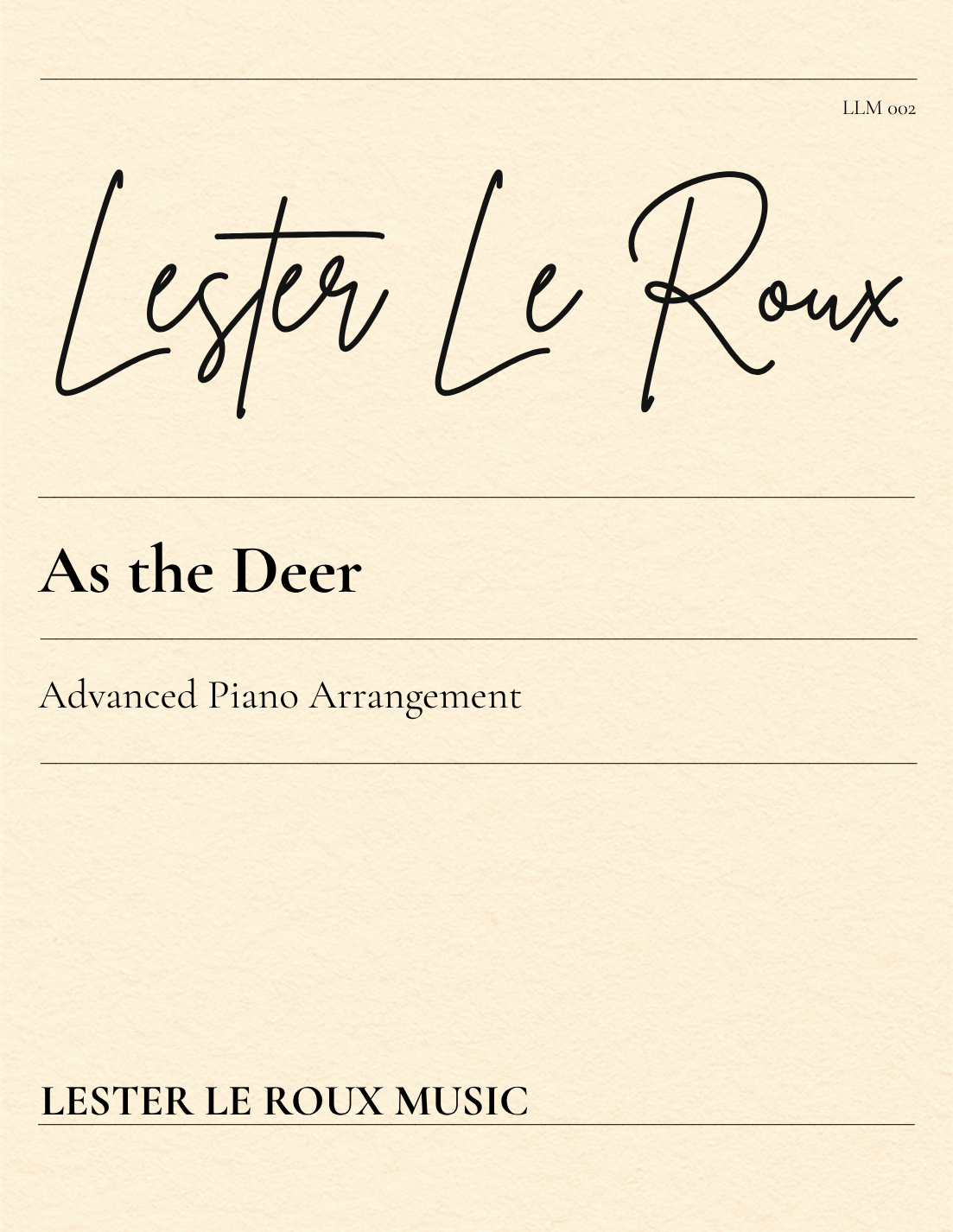 As the Deer - Advanced