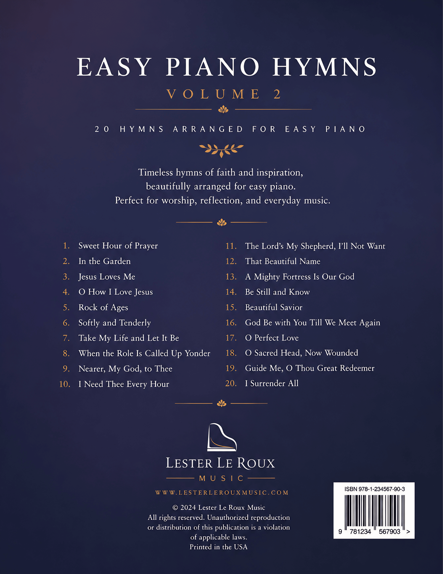 Easy Piano Hymns Volume II