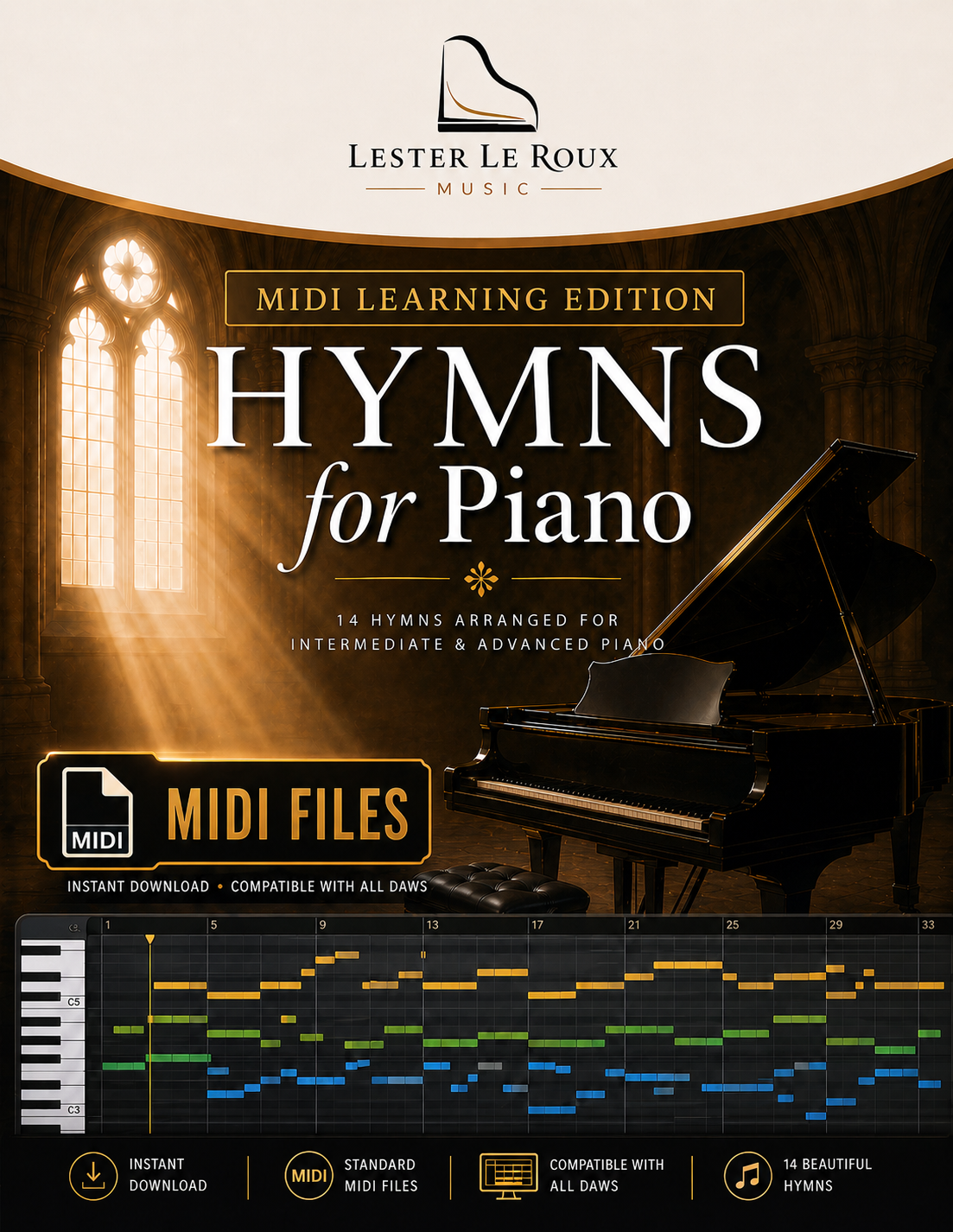 Hymns for Piano – MIDI Learning Edition