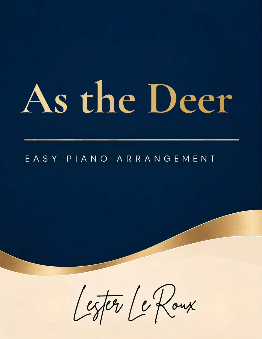 As the Deer free easy piano arrangement by Lester Le Roux — cover